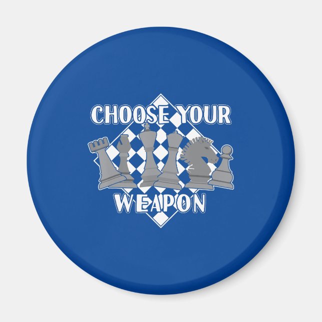 chess piece game strategy gift  a chess player magnet (Front)