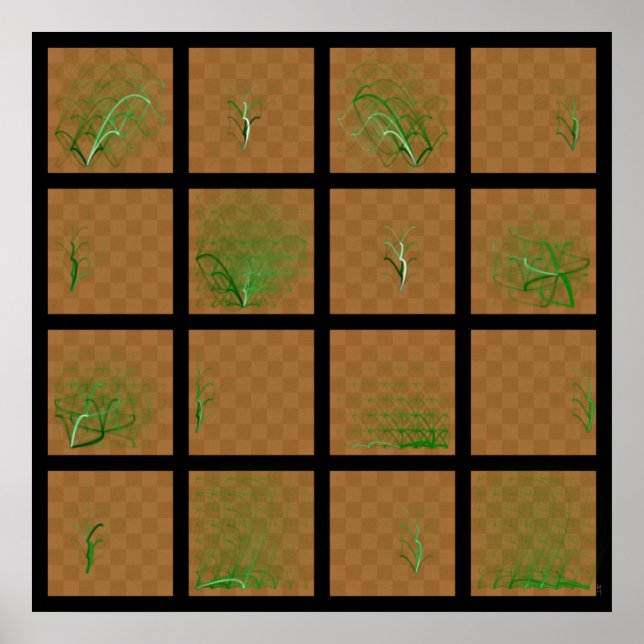 Chess Piece Journeys, Compared (Green Lines) Poster (Front)