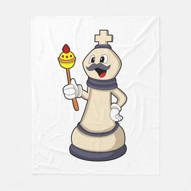 Chess piece King at Chess.PNG Fleece Blanket (Front)