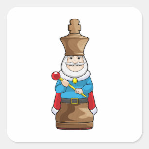 Chess piece King Chess Square Sticker
