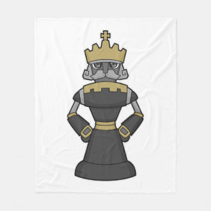Chess piece King Crown Chess Fleece Blanket