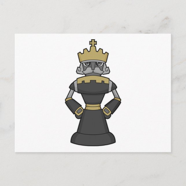 Chess piece King Crown Chess Postcard (Front)