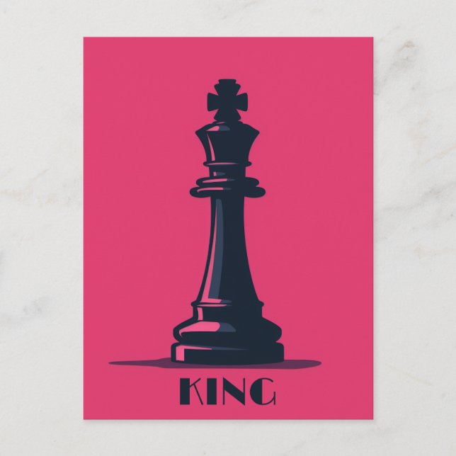 Chess Piece - King Postcard (Front)