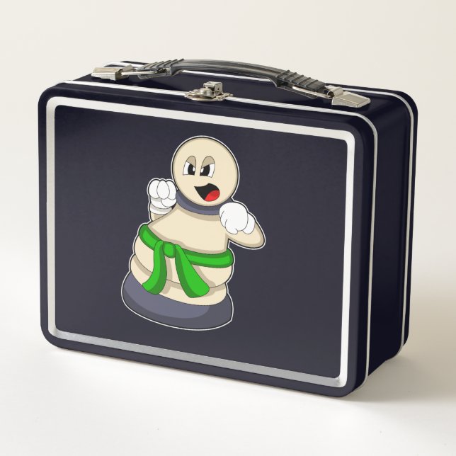Chess piece Pawn at Chess Metal Lunch Box (Front)