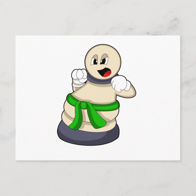 Chess piece Pawn at Chess Postcard (Front)