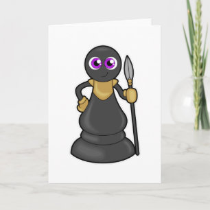Chess piece Pawn at Chess with Spear Card