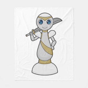 Chess piece Pawn Sword Chess Fleece Blanket