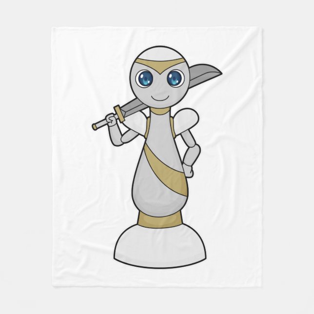 Chess piece Pawn Sword Chess Fleece Blanket (Front)