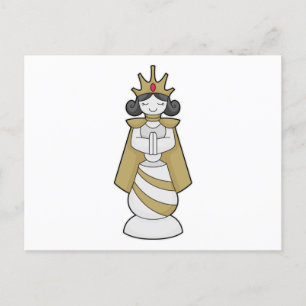 Chess piece Queen Crown Chess Postcard