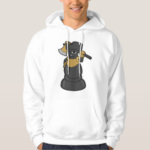 Chess piece Rook at Chess with Axe Hoodie