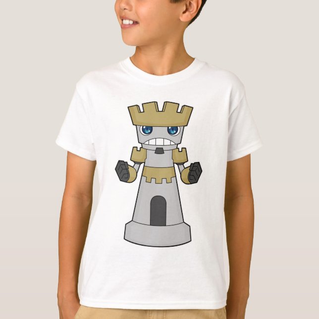 Chess piece Rook Chess T-Shirt (Front)