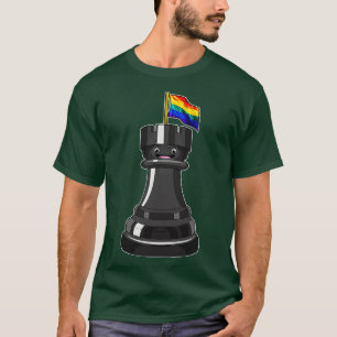 Chess Piece Rook Rainbow Chess T-Shirt