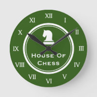 Chess piece wall clock with custom quote or saying
