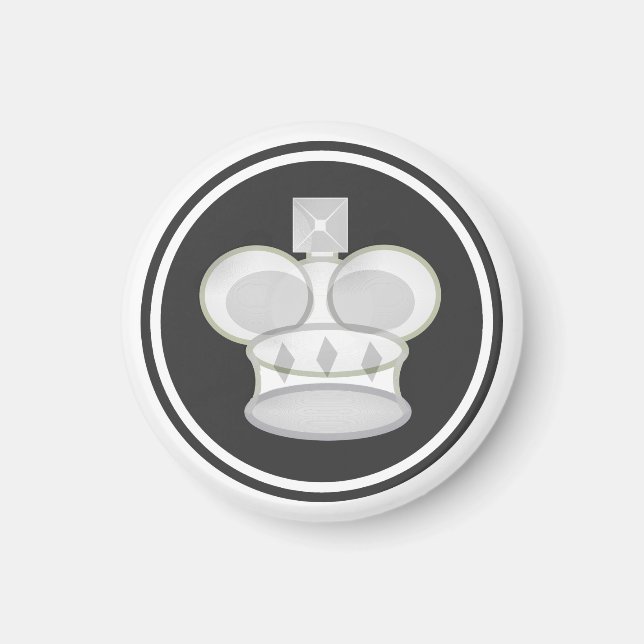 Chess Piece White King Magnet (Front)