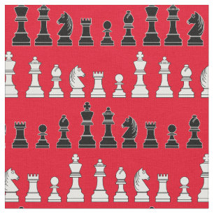 Chess Pieces Board Games Fabric