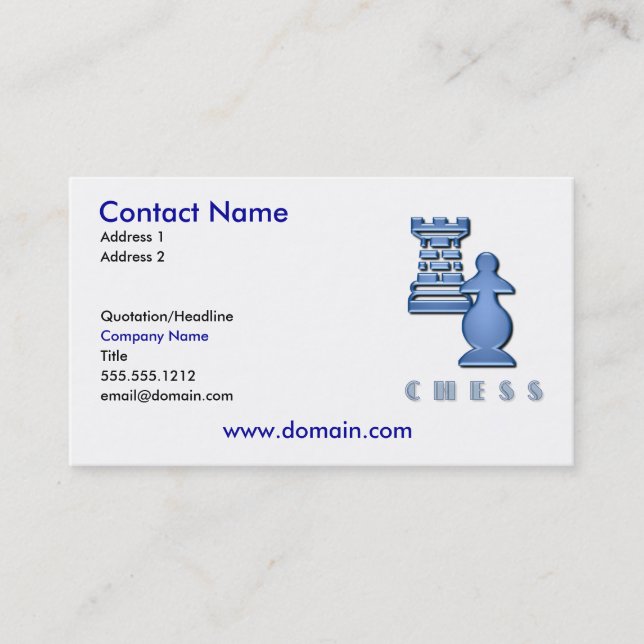 Chess Pieces Business Card (Front)