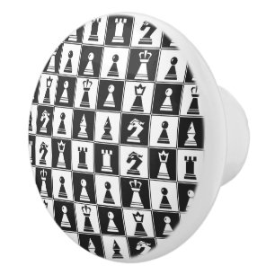 Chess Pieces Design Ceramic Knob