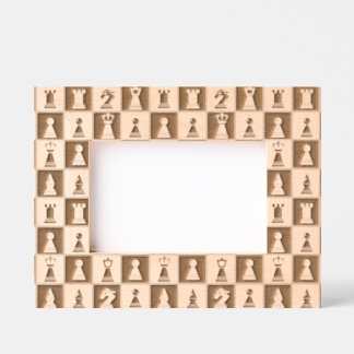 Chess Pieces Etched Picture Frame