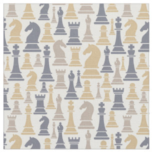 Chess Pieces Fabric