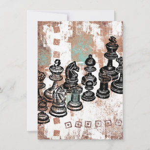 Chess Pieces Greeting Card