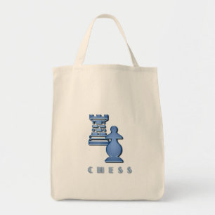 Chess Pieces Grocery Tote Bag