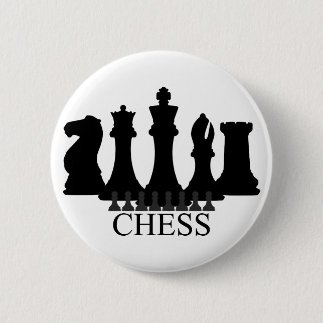 Chess Pieces Key Chain 2 Inch Round Button (Front)