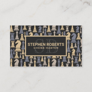 Chess Pieces Pattern Appointment Card