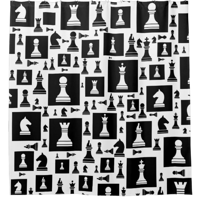 Chess Pieces Pattern - Black and white (Front)