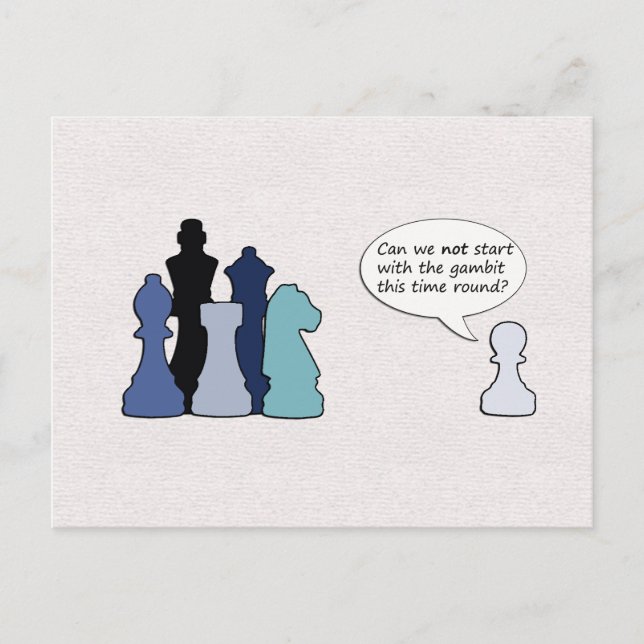 Chess Pieces Postcard (Front)