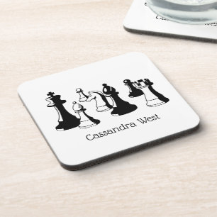 Chess Pieces Vintage Art #2 Coaster