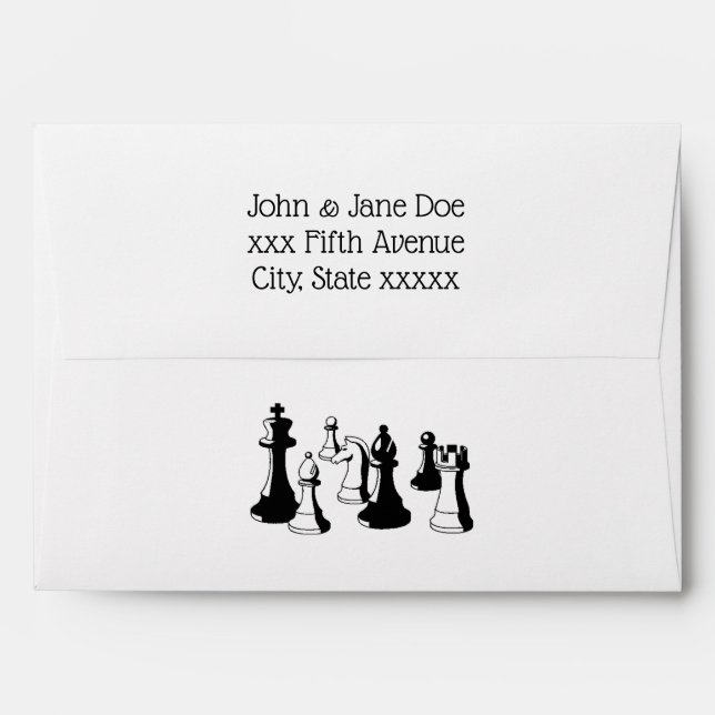 Chess Pieces Vintage Art #2 Envelopes (Back (Top Flap))