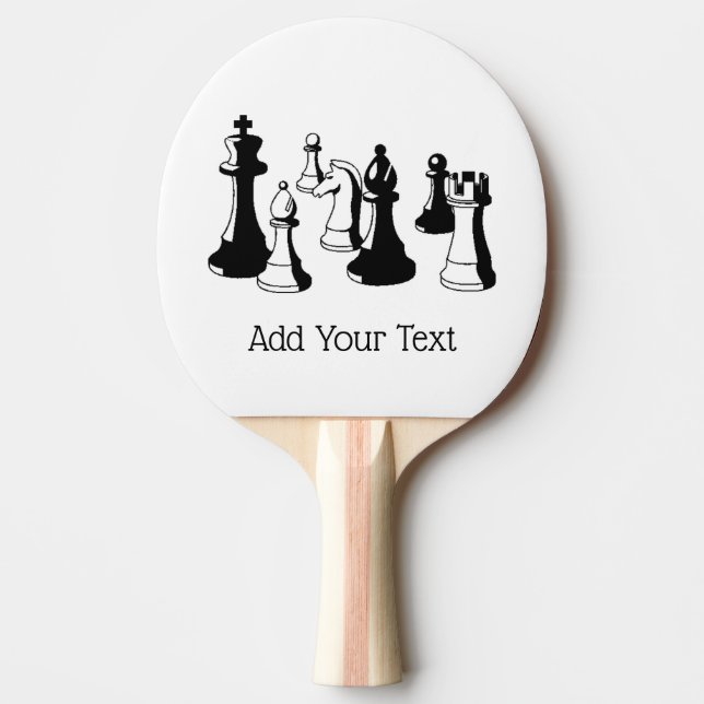 Chess Pieces Vintage Art #2 Ping Pong Paddle (Front)