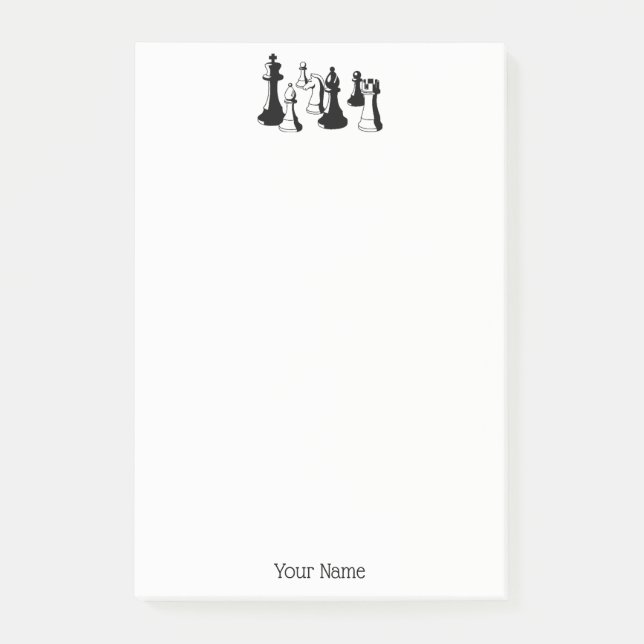 Chess Pieces Vintage Art #2 Post-it Notes (Front)