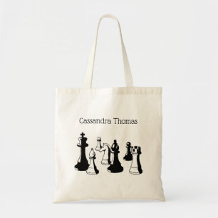 Chess Pieces Vintage Art #2 Tote Bag