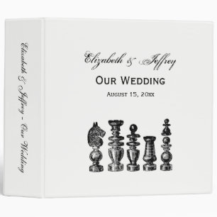 Chess Pieces Vintage Art Binder
