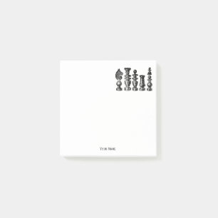 Chess Pieces Vintage Art Post-it Notes