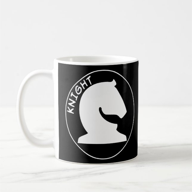 Chess Pieces White Knight Chess Knight White Chess Coffee Mug (Left)