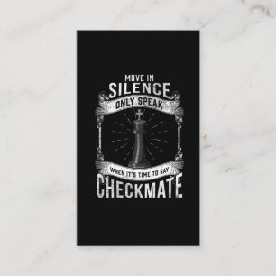 Chess Player Checkmate Chequerboard Game Lover Business Card