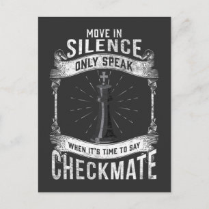 Chess Player Checkmate Chequerboard Game Lover Postcard