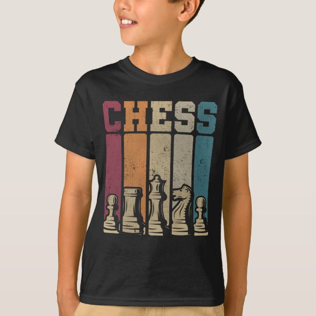 Chess Player Checkmate Vintage Chess Pieces T-Shirt (Front)
