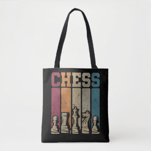 Chess Player Checkmate Vintage Chess Pieces Tote Bag