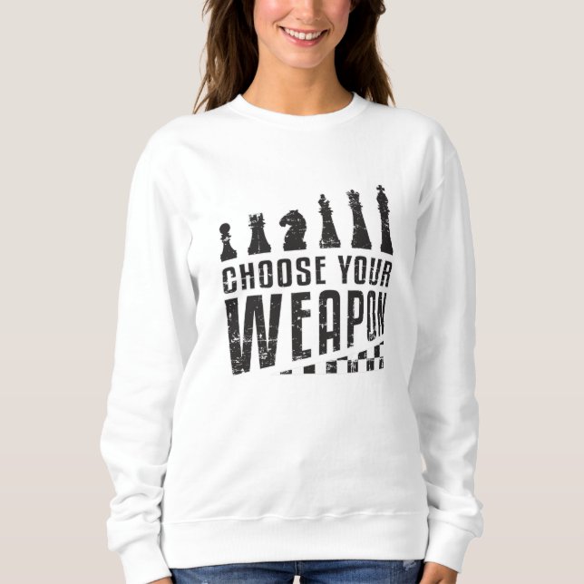 Chess Player Chess Board Checkmate Board Game Gift Sweatshirt (Front)