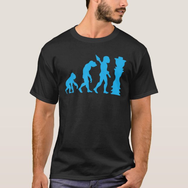 Chess Player Chess Board Chess Game Evolution T-Shirt (Front)