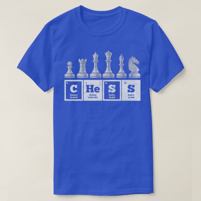 Chess Player Chess Periodic Table T-Shirt (Design Front)