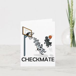 Chess Player Chessboxing And Sketll Lover Checkmat Card