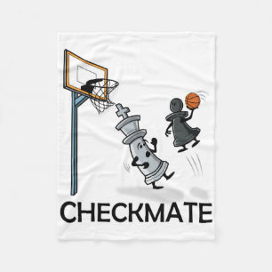 Chess Player Chessboxing And Sketll Lover Checkmat Fleece Blanket