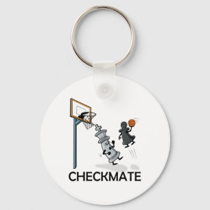 Chess Player Chessboxing And Sketll Lover Checkmat Keychain