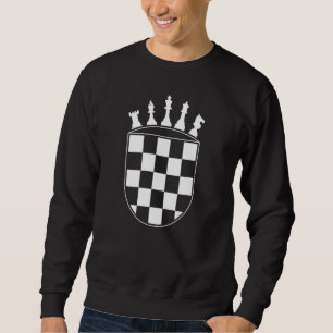 Chess Player For Croats Croatian Flag Chessboard Sweatshirt