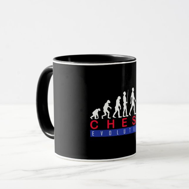 Chess player Game Evolution Funny Gift for Man Mug (Front Left)