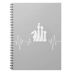 Chess Player Gift Idea Chess Pieces Heartbeat Notebook
